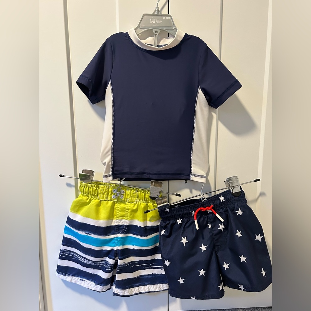 Rash Guard With Two Swim Trunks